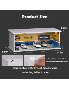 Estuche de exhibición CEUQIESO 1:64 con luz LED y acrílico 2