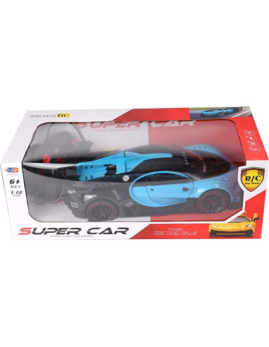 Coche Deportivo RC Chiron Azul y Negro 1/14 para Niños