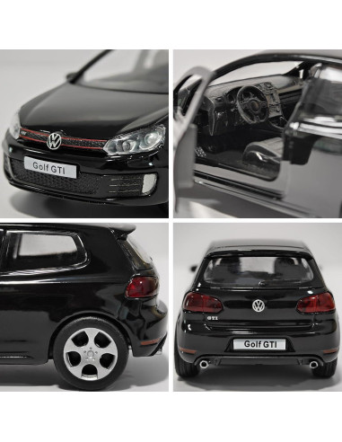 Coche de Juguete Volkswagen Golf GTI 1:36 Retroceso Negro