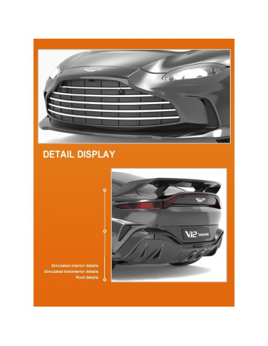 Coche RC Vinie Aston Martin Vantage 2022 1:24 LED Negro