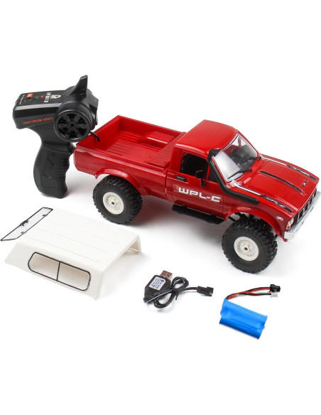 Coche RC Todo Terreno 1/16 WPL C24 4x4 con Luces LED Coche RC Todo Terreno 1/16 WPL C24 4x4 con Luces LED