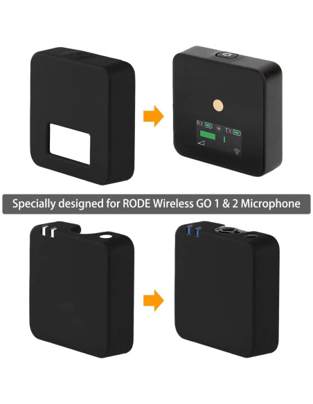 Funda Protectora de Silicona Frgyee para Micrófono RODE Wireless GO Funda Protectora de Silicona Frgyee para Micrófono RODE Wireless GO