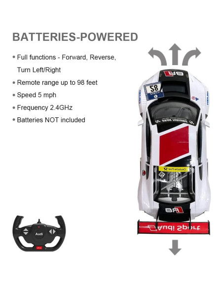 Coche RC Rastar Audi R8 1:14 Control Remoto LED Coche RC Rastar Audi R8 1:14 Control Remoto LED