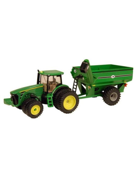 Tractor John Deere 1/64 8320R con Carro de Grano J&M Tractor John Deere 1/64 8320R con Carro de Grano J&M
