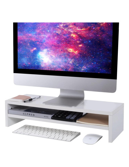Soporte para Monitor BEYGORM Blanco 55x20x13.5 cm 2 Niveles Soporte para Monitor BEYGORM Blanco 55x20x13.5 cm 2 Niveles