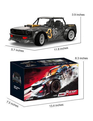 Coche RC Drift Hitish 1/16 30KM/H 4X4 con Luces
