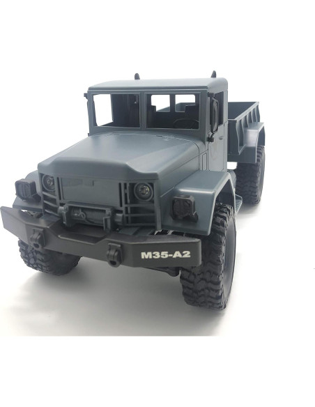 Camión Militar RC 4WD 1:16 Grises M35-A2 LED y Batería Camión Militar RC 4WD 1:16 Grises M35-A2 LED y Batería