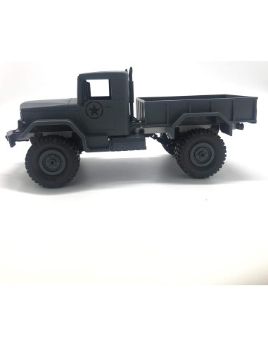 Camión Militar RC 4WD 1:16 Grises M35-A2 LED y Batería