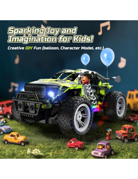 Coche RC DEERC S101 Monstruo 1:18 Todo Terreno LED Coche RC DEERC S101 Monstruo 1:18 Todo Terreno LED