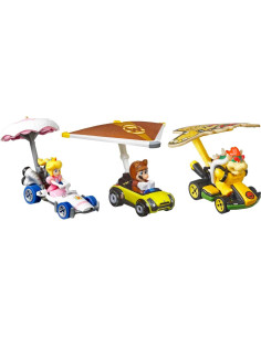 Juego de 3 coches de juguete Hot Wheels Super Mario 2