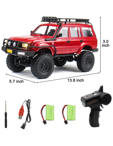 Coche RC Todo Terreno 1/16 WPL C54 4x4 con Luces LED