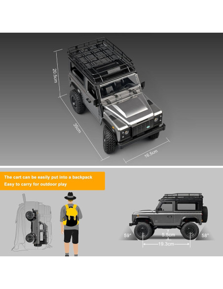 Coche RC MN 99s Jeep 1/12 4x4 con 3 Baterías 1300mAh Coche RC MN 99s Jeep 1/12 4x4 con 3 Baterías 1300mAh