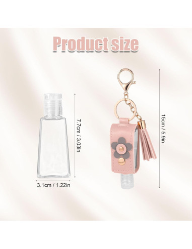 4 Soportes de Desinfectante de Manos Tinoaly 30ml Recargables