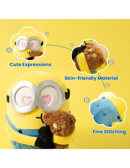 MINISO Peluche de Minions 20 cm Bob y Tim Kawaii MINISO Peluche de Minions 20 cm Bob y Tim Kawaii