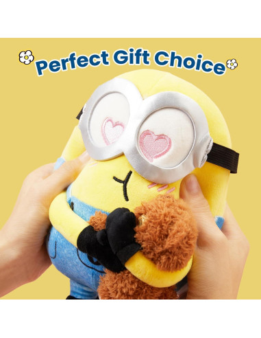 MINISO Peluche de Minions 20 cm Bob y Tim Kawaii