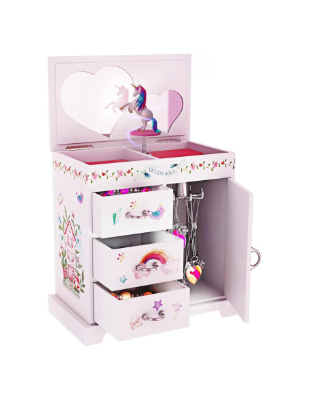Caja de Joyería Musical Unicornio Pretty Me 1.35 kg 3 Cajones Caja de Joyería Musical Unicornio Pretty Me 1.35 kg 3 Cajones
