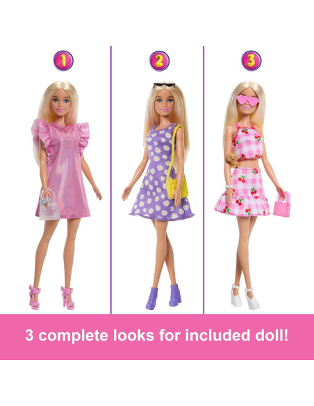 Juego de Vestidor Barbie con Muñeca y 29 Accesorios - 90 cm Juego de Vestidor Barbie con Muñeca y 29 Accesorios - 90 cm