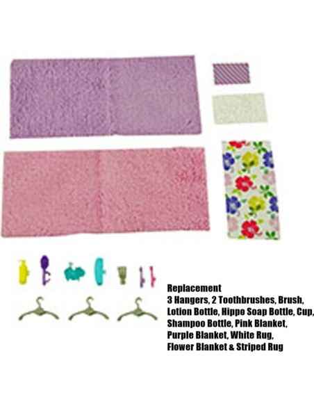Accesorios Casa de Muñecas Barbie Mattel GRG93 - Baño y Mantas Accesorios Casa de Muñecas Barbie Mattel GRG93 - Baño y Mantas