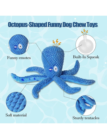 Juguete Squeaky Pulpo para Perros Grandes - Interactivo y Duradero Juguete Squeaky Pulpo para Perros Grandes - Interactivo y Duradero