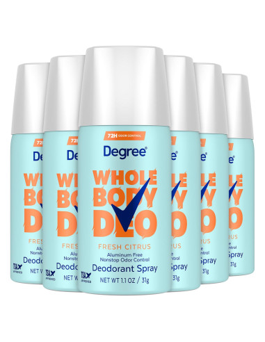 Desodorante Spray Corporal Degree Mujeres 6-Pack Cítricos 31g