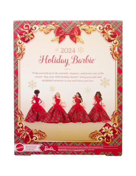 Muñeca Barbie Feliz Navidad HRM63 26.67x7.62x33.02cm Muñeca Barbie Feliz Navidad HRM63 26.67x7.62x33.02cm