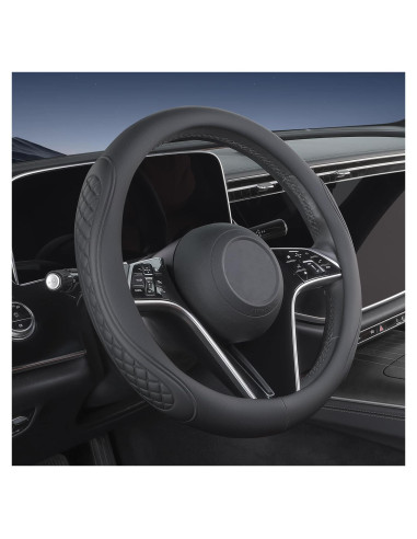 Cubierta de Volante de Cuero TAUYANG para Subaru 14.5-15"
