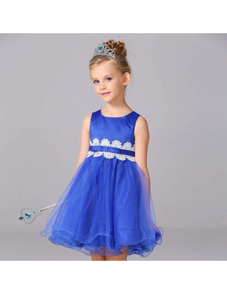 Set de Disfraz Princesa Vicloon con Corona y Varita Azul Set de Disfraz Princesa Vicloon con Corona y Varita Azul