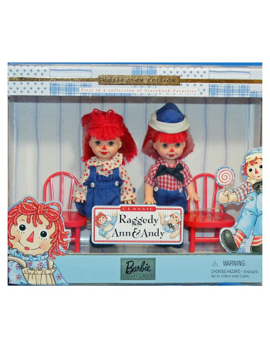 Muñecas Raggedy Ann y Andy Barbie Kelly y Tommy 11,43 cm