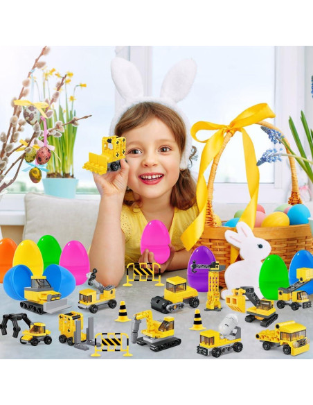 YUJUN 12 Huevos de Pascua con Vehículos de Construcción YUJUN 12 Huevos de Pascua con Vehículos de Construcción
