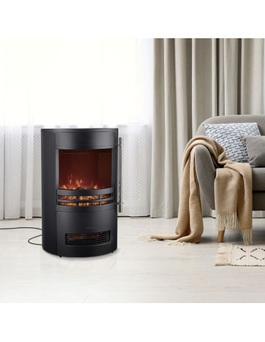 Chimenea Eléctrica Cambridge Redonda con Control Remoto