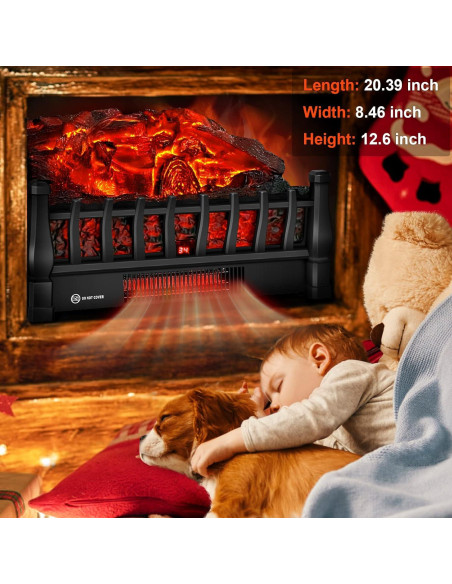 Insertos de chimenea eléctrica Alpaca IH-2093 1800W control remoto Insertos de chimenea eléctrica Alpaca IH-2093 1800W control remoto