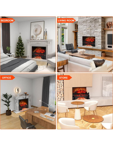 Insertos de chimenea eléctrica Alpaca IH-2093 1800W control remoto