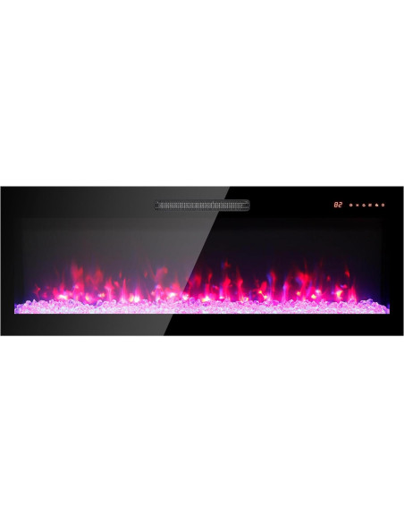 Chimenea Eléctrica Genérico 127 cm Vidrio Templado Control Remoto Chimenea Eléctrica Genérico 127 cm Vidrio Templado Control Remoto