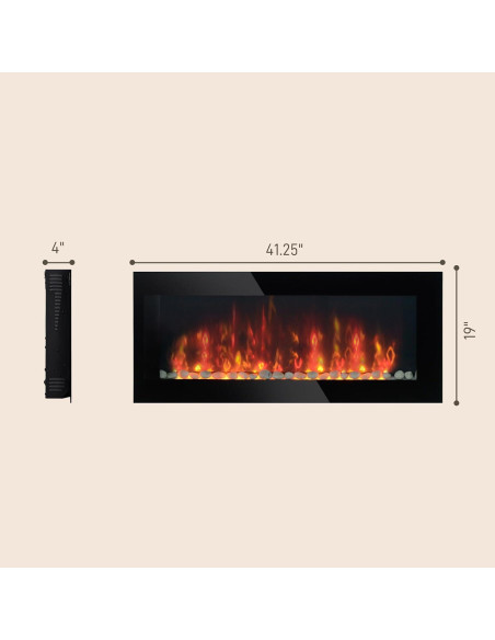 Chimenea Eléctrica HOMCOM 104.9cm 1500W Control Remoto Negro Chimenea Eléctrica HOMCOM 104.9cm 1500W Control Remoto Negro