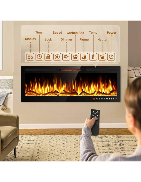 Chimenea Eléctrica Alpaca 42" WiFi con Control APP Chimenea Eléctrica Alpaca 42" WiFi con Control APP