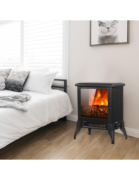 Chimenea Eléctrica Winado SF506-17 1400W Ajustable Negra Chimenea Eléctrica Winado SF506-17 1400W Ajustable Negra