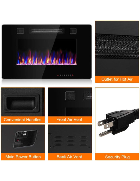 Chimenea Eléctrica Empotrada MAT EXPERT 30" 750W/1500W Chimenea Eléctrica Empotrada MAT EXPERT 30" 750W/1500W