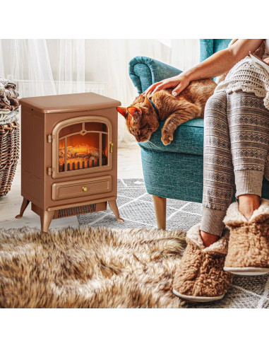 Calentador de chimenea eléctrica Genérico 22" con llamas LED 750W/1500W