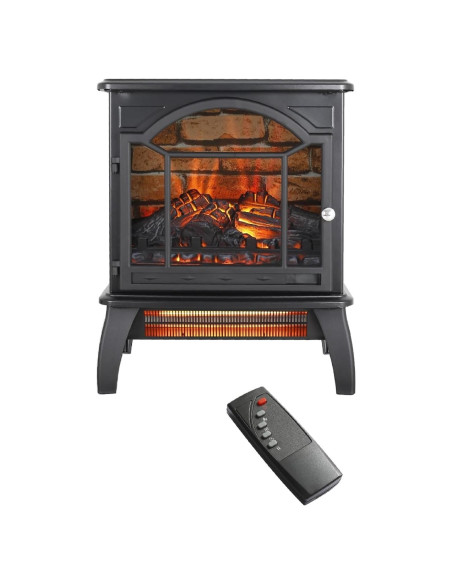 Chimenea Eléctrica Wycian 3D Infrarroja Negra 25,4x44,6cm Chimenea Eléctrica Wycian 3D Infrarroja Negra 25,4x44,6cm