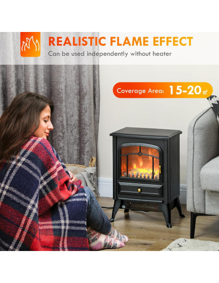Calentador de Chimenea Eléctrica Genérico 20,12 m 750W/1500W Calentador de Chimenea Eléctrica Genérico 20,12 m 750W/1500W