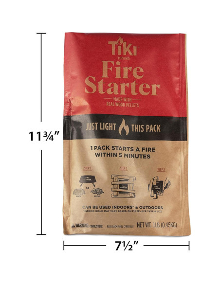Paquete de 10 Encendedores TIKI para Fuego Rápido 0,45 kg Paquete de 10 Encendedores TIKI para Fuego Rápido 0,45 kg