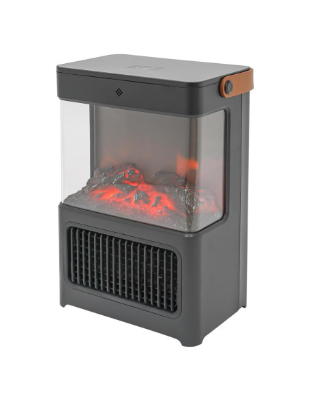 Chimenea Eléctrica Portátil Pxolerig 1500W 3D Negra Chimenea Eléctrica Portátil Pxolerig 1500W 3D Negra