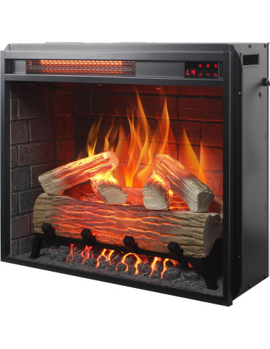 Chimenea eléctrica Genérico 60 cm con control remoto y troncos