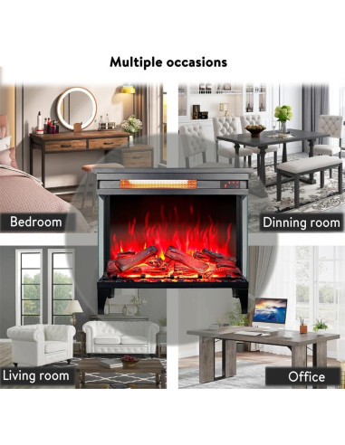 Chimenea Eléctrica MilleLoom D1LaM7SiJvYUk7nq 3 Lados 4 Colores