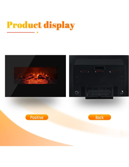 Chimenea Eléctrica ELEGANT 66 cm Montada en Pared con Control Remoto Chimenea Eléctrica ELEGANT 66 cm Montada en Pared con Control Remoto