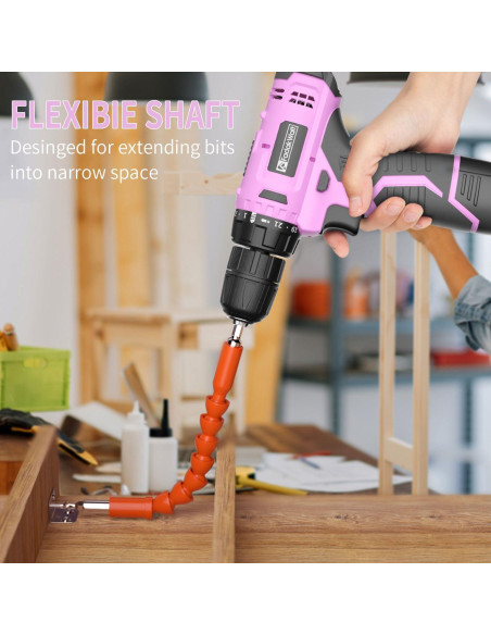 Taladro Inalámbrico FADAKWALT 12V Rosa con Batería y Cargador Taladro Inalámbrico FADAKWALT 12V Rosa con Batería y Cargador