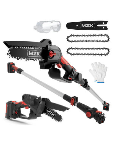 Sierra de Poste Inalámbrica MZK 20V 2-en-1 con Mini Motosierra