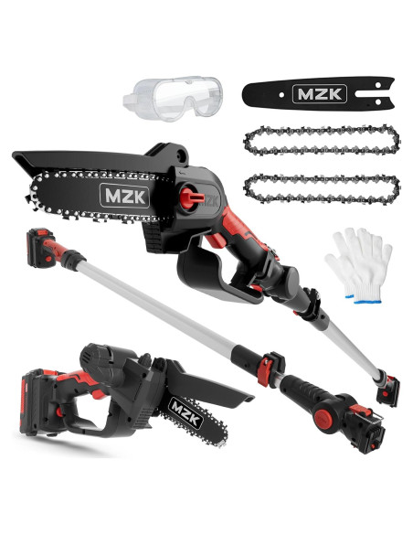 Sierra de Poste Inalámbrica MZK 20V 2-en-1 con Mini Motosierra Sierra de Poste Inalámbrica MZK 20V 2-en-1 con Mini Motosierra