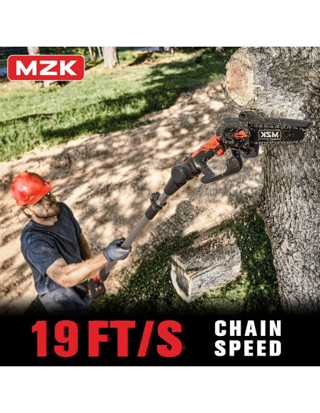 Sierra de Poste Inalámbrica MZK 20V 2-en-1 con Mini Motosierra Sierra de Poste Inalámbrica MZK 20V 2-en-1 con Mini Motosierra