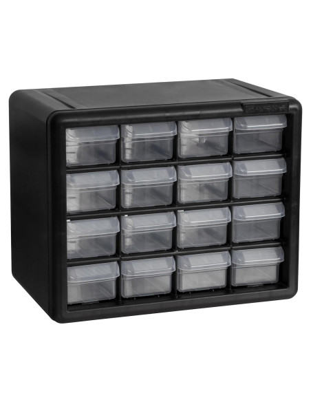 Gabinete de Almacenamiento Akro-Mils 16 Cajones Negro 26.67x16.51x21.59 cm Gabinete de Almacenamiento Akro-Mils 16 Cajones Negro 26.67x16.51x21.59 cm
